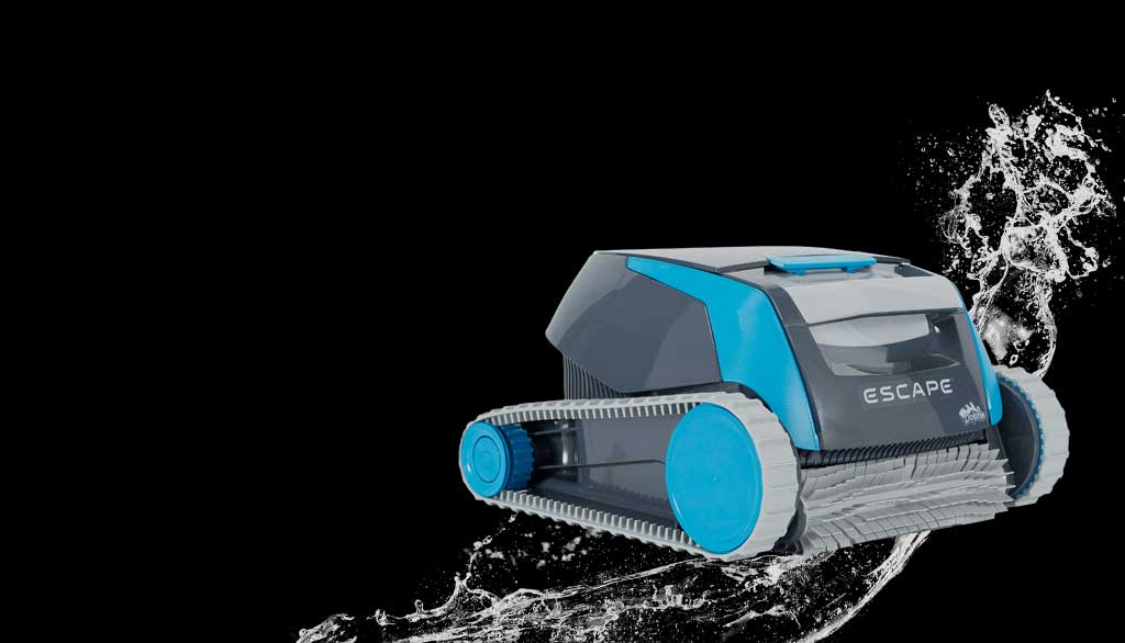 Dolphin Escape robotic cleaner in an above ground pool