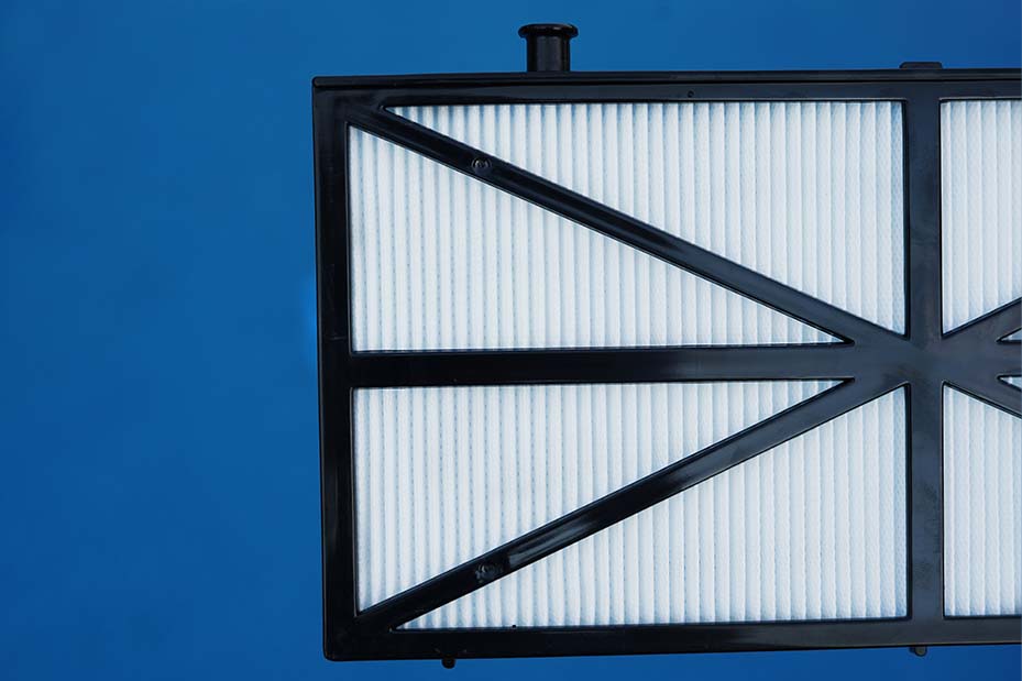 NanoFilter closeup showing advanced pleated filtration media